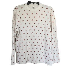 SKIMS Boyfriend Long Sleeve Crewneck Mushroom Tee Size Large